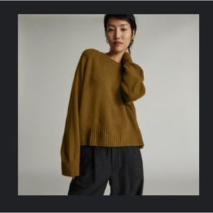 Everlane The Cashmere Boxy Crew Sweater BNWT, Tapenade, L